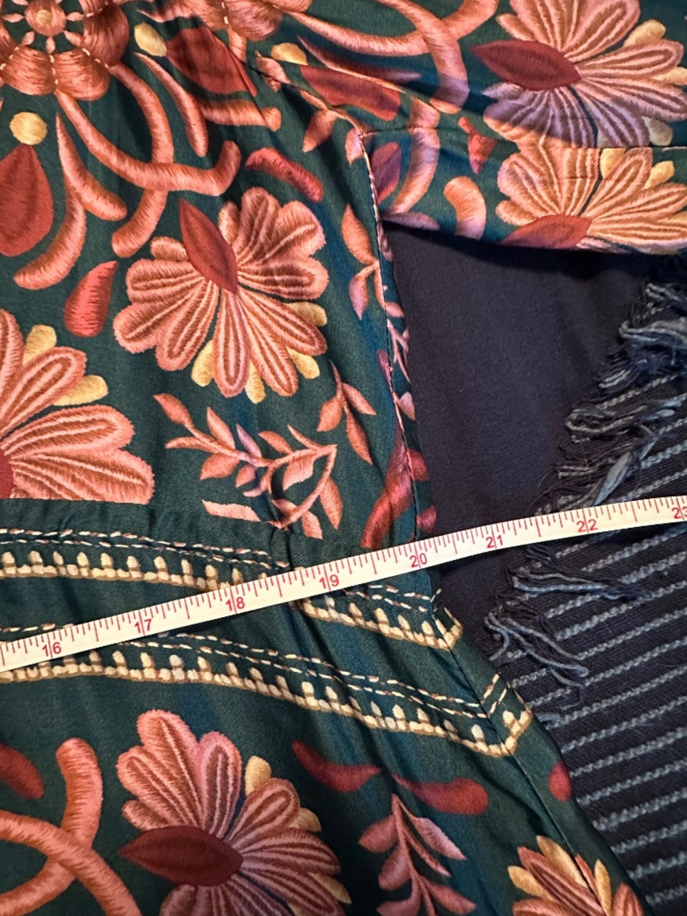 FARM Rio SeaSheel Tapestry Teal Maxi Dress, Women’s Size XL - Picture 12 of 13